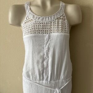 Mlle Gabrielle Women's Long Sundress  Size 2X White